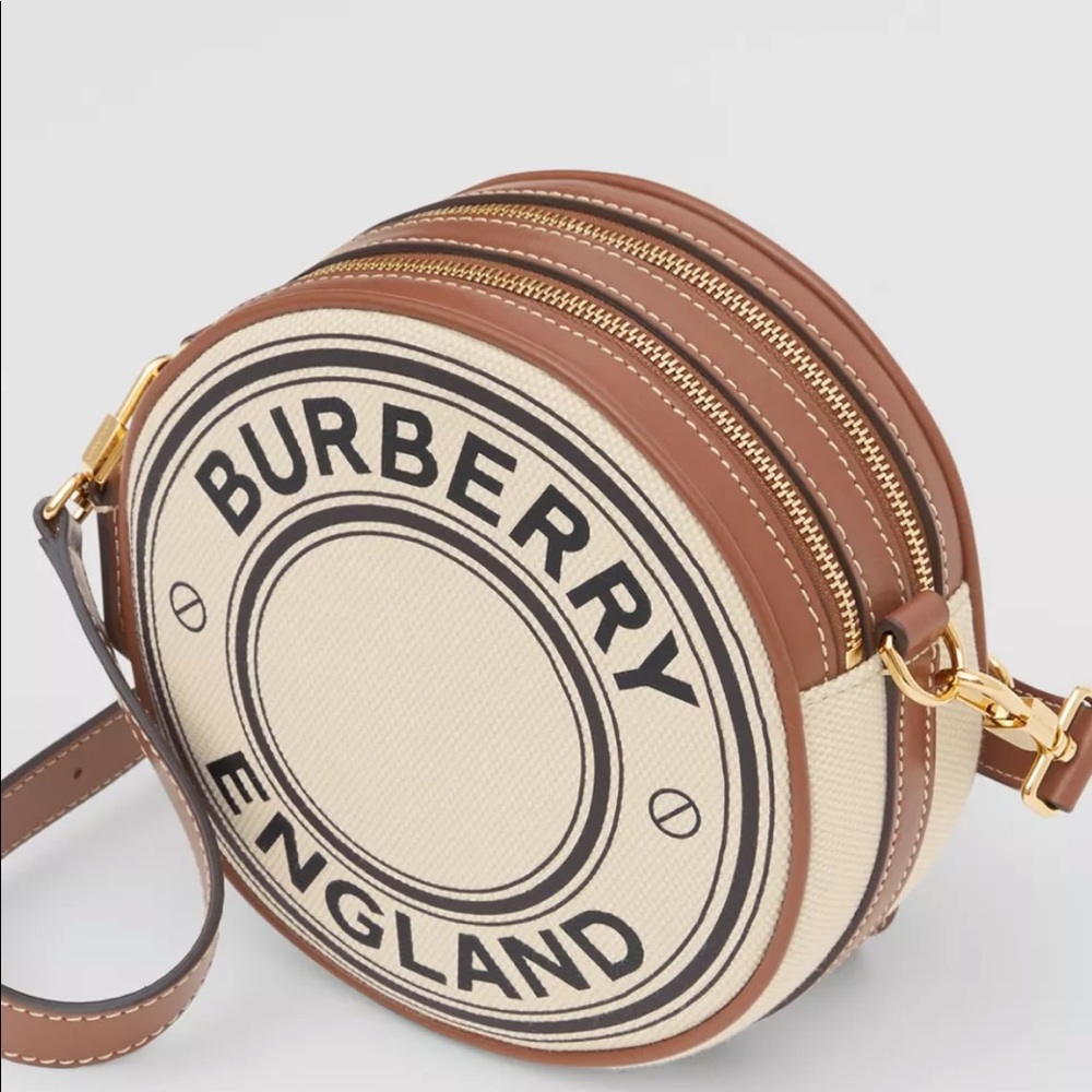 Logo Graphic Canvas and Leather Louise Bag